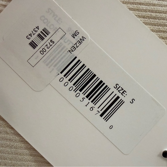 Women’s One-Shoulder Cream Ribbed Top - Picture 5 of 6